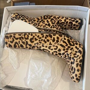 Steve Madden Leopard Print Ankle Boots